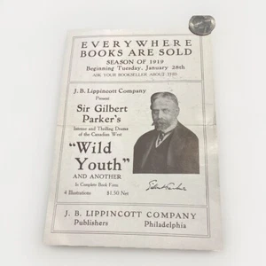 Sir Gilbert Parker 1919 Promotional Brochure Wild Youth And Another SIGNED ? - Picture 1 of 5