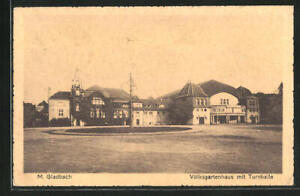 Mönchengladbach, Volksgartenhaus with gym, postcard 1929 