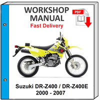 SUZUKI DRZ400S DRZ400SM WorkShop Service Repair Manual 2000-2009 2001