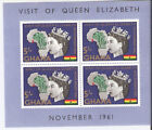 Ghana 1961 wizyta królowej Elżbiety z mapą S/S MNH (SC# 109a)