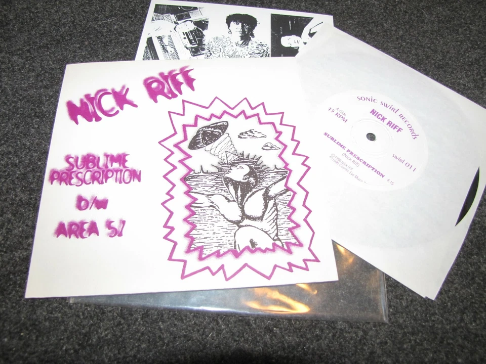 NICK RIFF SUBLIME PRESCRIPTION b/w AREA 51 SONIC SWIRL RECORDS 7" SINGLE  - Image 1 of 2