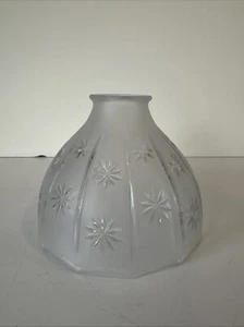 Vintage Frosted With Stars Glass Pendant Lamp Shade - 2 1/4" Fitter - Picture 1 of 12