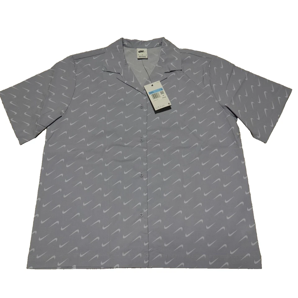 Nike Sportswear Everyday Women Woven Short-Sleeve Top DV7930-519 Purple MEDIUM