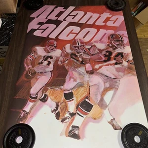 RARE Vintage Original Atlanta Falcons 1971 NFL Collectors Series 24x 36 POSTER - Picture 1 of 6