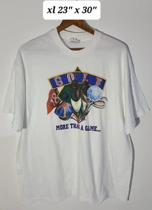 T-shirt uomo vintage anni 90 golf "Più di un gioco" bianca XL - Foto 1 di 4