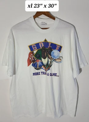 Camiseta XL blanca vintage de golf años 90 "Más que un juego" para hombre Foto 1 de 4