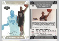 2007-08 Co-Signers Silver Blue Foil /29 Thaddeus Young Andre Iguodala Rookie RC