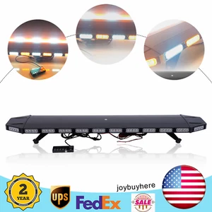 47 LED Emergency Strobe Light Bar Tow Truck Warn Beacon Response Amber/White - Bild 1 von 22