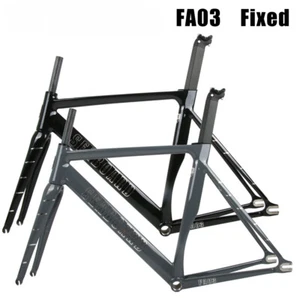 Fixed Gear Bike Frameset 700c Carbon Fork Single Speed Bicycle Frameset - Picture 1 of 27