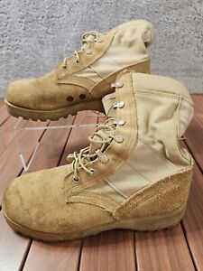 US Military Desert Tan Combat Army BOOTS Hot Weather Mens 6.5W Womens 8 W Vibram