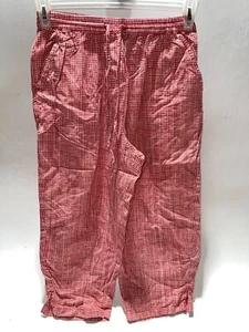 Para mujer BOBBIE BROOKS Talla M Pantalones Capri Elastizados Cintura a Cuadros Rojo - Imagen 1 de 3