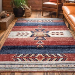 New 6x9 Rug Southwestern Tribal Area Vintage Lodge Cabin Native American Rustic - Picture 1 of 7