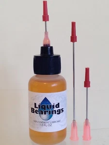 Liquid Bearings, BEST 100%-synthetic 1/43 scale slot car oil, with 3 needles!! - Picture 1 of 1