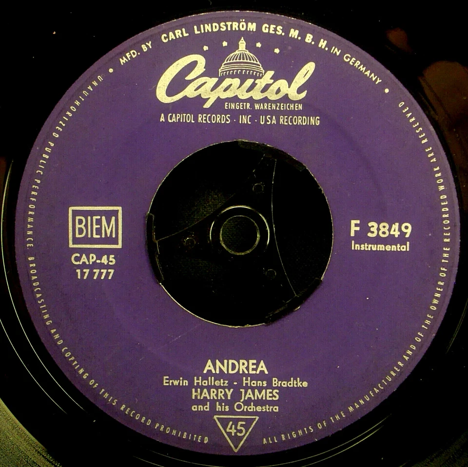 7 " -vinyl Harry James - Andrea/Vuelve - Image 1 of 1