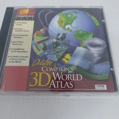 Compton's 3D World Atlas : Deluxe (PC,1998) The Learning Company New Sealed - Image 1 of 3