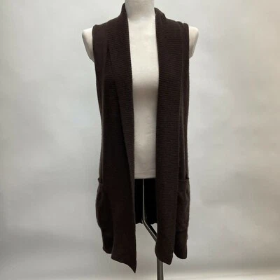Suéter para mujer Lord & Taylor grande marrón sin mangas 100 % cachemir  Foto 1 de 4