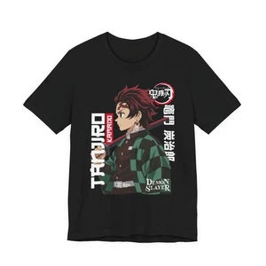Maglietta Tanjiro Kamado Demon Slayer Kimetsu No Yaiba anime manga divertente regalo - Foto 1 di 9