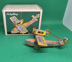 ❄️ 1995 Schylling Tin Toy Ornament ⛄️ Seaplane  Vroom ✈️🎄 Christmas Vintage - Picture 1 of 4