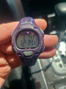 Timex Ironman Women TW5M07500 Sport Purple Resin Quartz Digital Watch 7 1/4" - Picture 1 of 5