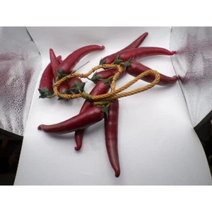 Decorative Red Chili Pepper Bundle Rustic Farmhouse Kitchen Decor Accent - Picture 1 of 2