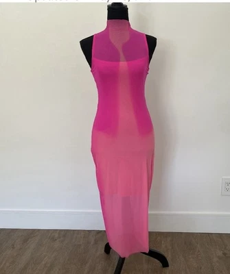 Vestido Steve Madden Rosa Caliente Mujer Sidra Malla Cuello Simulado, Body Con Talla XS Foto 1 de 4