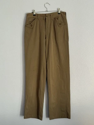 Pantalones oreja mula gabardina lana vintage años 50 garra cremallera 30 X 32 Foto 1 de 4