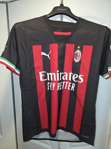 PUMA AC Milan Men's Home Authentic Jersey 22/23 - Black/Red Small - Picture 1 of 8