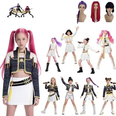 Kinder KPop Demon Hunters Rumi Zoey Mira Kostüm Fancy Kleid Cosplay  DE - Bild 1 von 4
