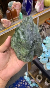 Top Quality AAA+ Nephrite Jade Rough Specimen 700g Natural Green Healing Crystal - Picture 1 of 8