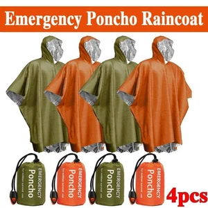 Poncho Desechable Impermeable Emergencia Película Aluminio Cálido Térmico Impermeable - Imagen 1 de 27