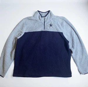 Dallas Cowboys Fleecepullover Herren 2XL grau 1/4 Zip Sweatshirt NFL Langarm - Bild 1 von 5