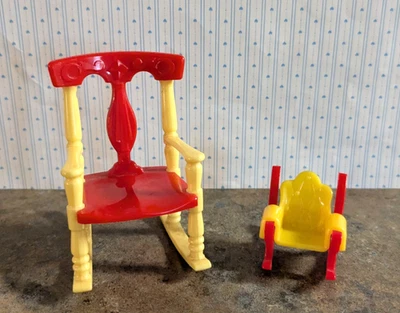 RENWAL BALANCÍN INFANTIL ROJO Y AMARILLO VINTAGE AÑOS 50 #65 Y MINI BALANCÍN ~ SIN MUÑECAS Foto 1 de 4