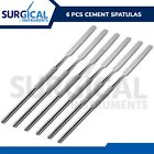 6 Pcs Cement Spatulas Dental Instruments Stainless Steel German Grade