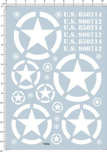 Kit Modelo Calcomanía de Agua U.S.850214 900712 Estrella del Ejército de los Estados Unidos U.S.850214 900712 - Imagen 1 de 1
