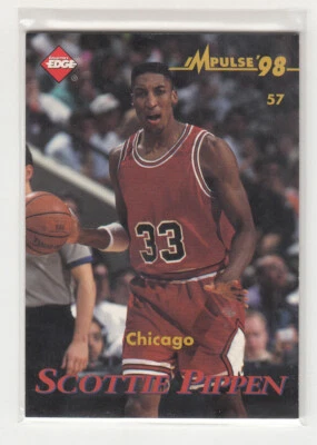 SCOTTIE PIPPEN 1998 Edge Impulse #57 Chicago Bulls Mint Keon Clark Dual Thick - Image 1 of 2