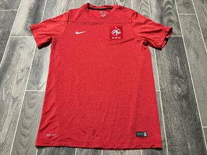 Nike Dri Fit L 2014-2015 France FFF World Cup Soccer Football Jersey Red Shirt - Picture 1 of 5