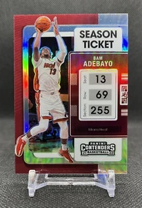 2021-22 Panini Contenders BAM ADEBAYO Saisonkarte VARIATION HOLO SILBER PRIZM - Bild 1 von 3