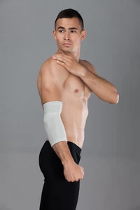 Hochwertige Ellenbogenbandage aus latexfreiem 3D-Gestrick, Ellenbogenstütze - Imagen 1 de 5