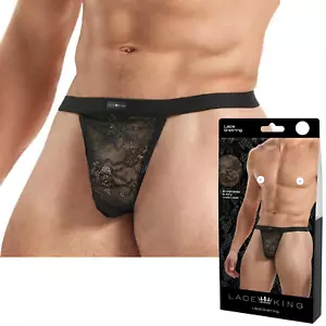 Lace Men's Sexy Thong Bikini Pouch G-string Jockstrap Backless Underwear M/L - Picture 1 of 9
