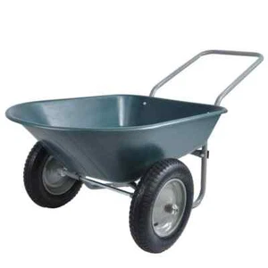 5 cu. ft. 2 Wheeled Trolley Wheelbarrow Garden Cart - Picture 1 of 7