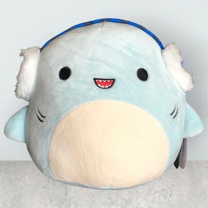 Squishmallows Sharon Blue Shark With Earmuffs “8 “7 NWT - Picture 1 of 4