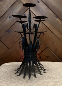 Halloween Metal Cornstalk Candle Holder - Picture 1 of 3