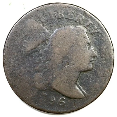 1796 S-91 R-3 Liberty Cap Large Cent Coin 1c - Image 1 of 2