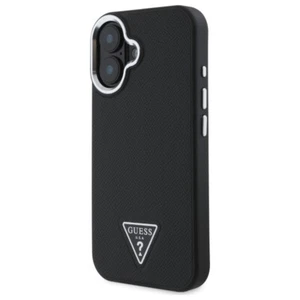 Custodia rigida in pelle PU Guess per Apple iPhone 16 Plus 6.7 - nero - Foto 1 di 4