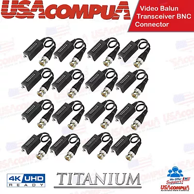 Video Balun 8MP Transmitter Receiver HD CVI TVI AHD Coaxial BNC to UTP 4K - Image 1 of 4