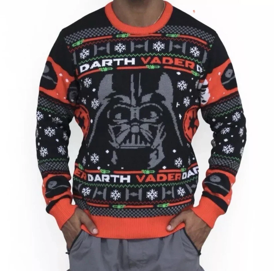 Size 2xl Mens Ugly Christmas Sweater Star Wars Darth Vader