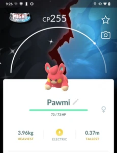 Shiny Pawmi have Might and Mastery–themed Background - P T C - Picture 1 of 1