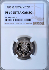 1995 20p Twenty Pence NGC PF69 Great Britain Royal Mint