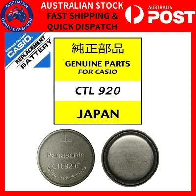 Panasonic CTL920F Rechargeable Battery For Casio Solar Watches G-Shock Genuine - image 1 of 2