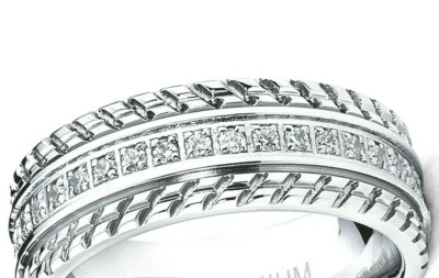  HOMBRE O MUJER Eternity T TITANIUM LCS. ANILLO ALIANZA DIAMANTE TALLA 7 + BONIFICACIÓN Foto 1 de 4